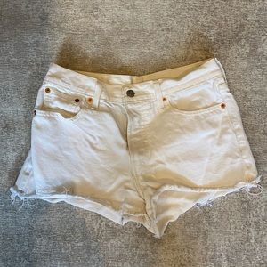 Levi’s White Denim Shorts